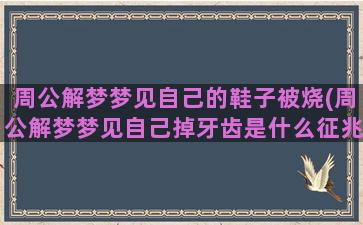 周公解梦梦见自己的鞋子被烧(周公解梦梦见自己掉牙齿是什么征兆)