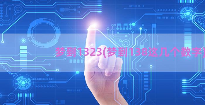 梦到1323(梦到138这几个数字)