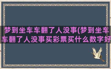 梦到坐车车翻了人没事(梦到坐车车翻了人没事买彩票买什么数字好)