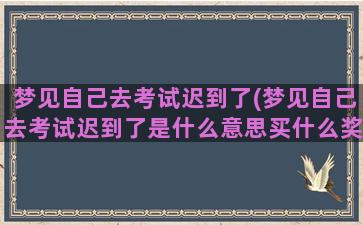 梦见自己去考试迟到了(梦见自己去考试迟到了是什么意思买什么奖好)