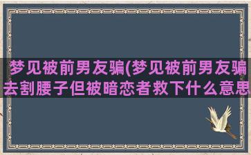 梦见被前男友骗(梦见被前男友骗去割腰子但被暗恋者救下什么意思)