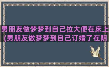 男朋友做梦梦到自己拉大便在床上(男朋友做梦梦到自己订婚了在阴天)